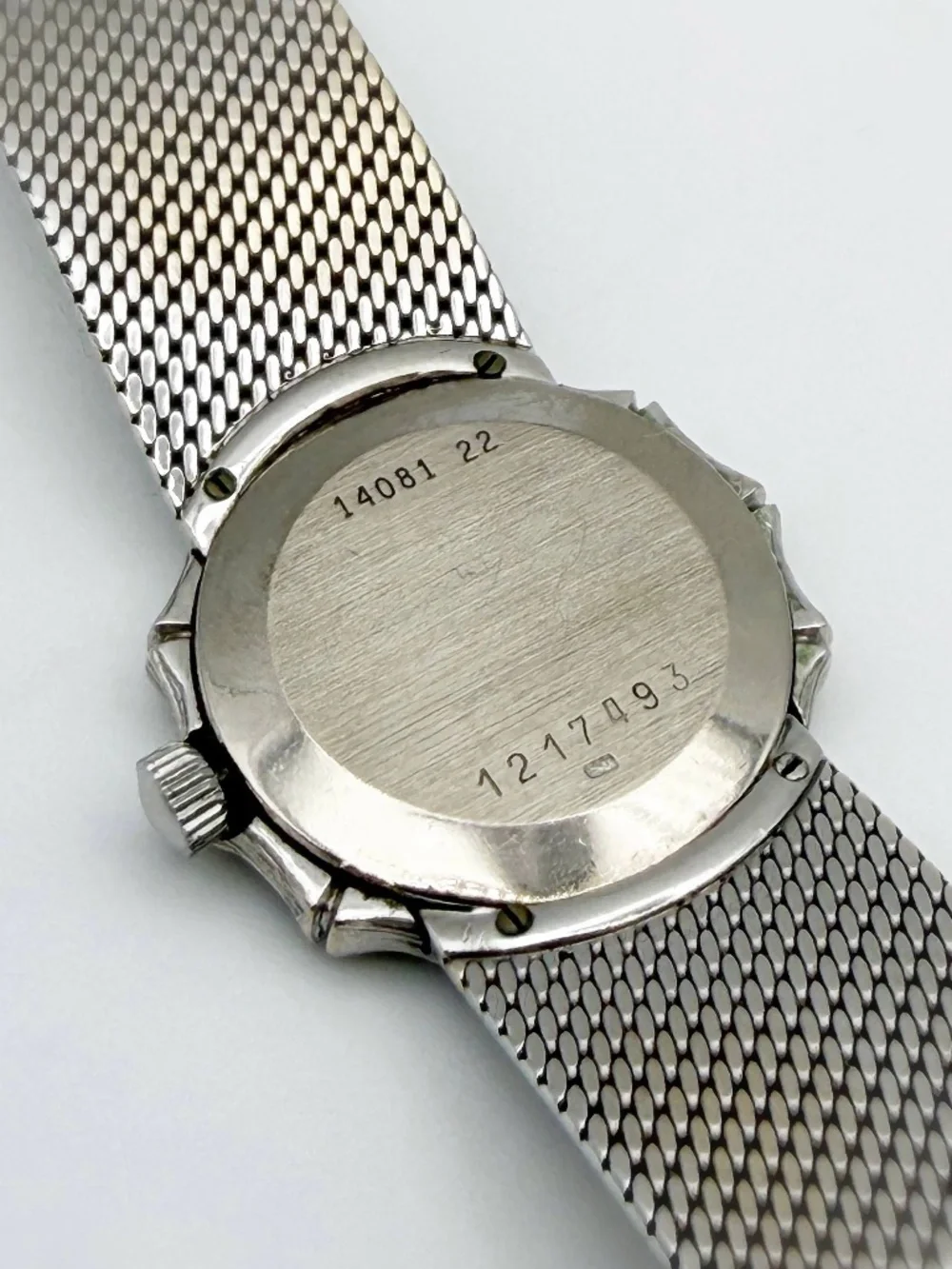 Vintage Jaeger Lecoultre 14081 22 18k Solid White Gold Silver Dial Bamboo Watch